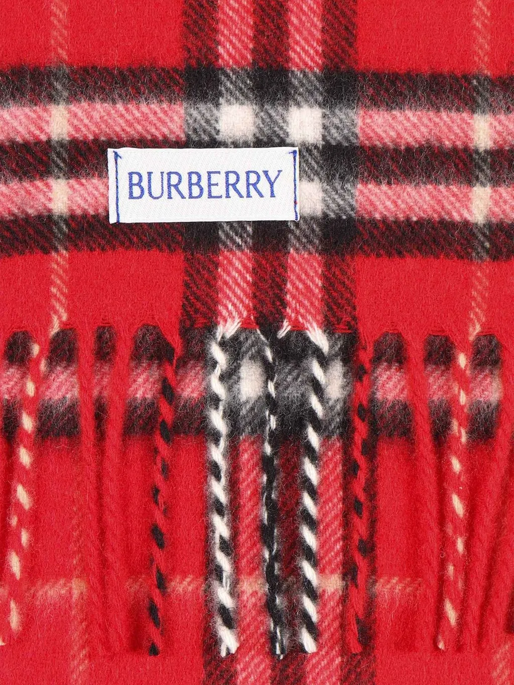 Burberry Kids Check Fringed Scarf