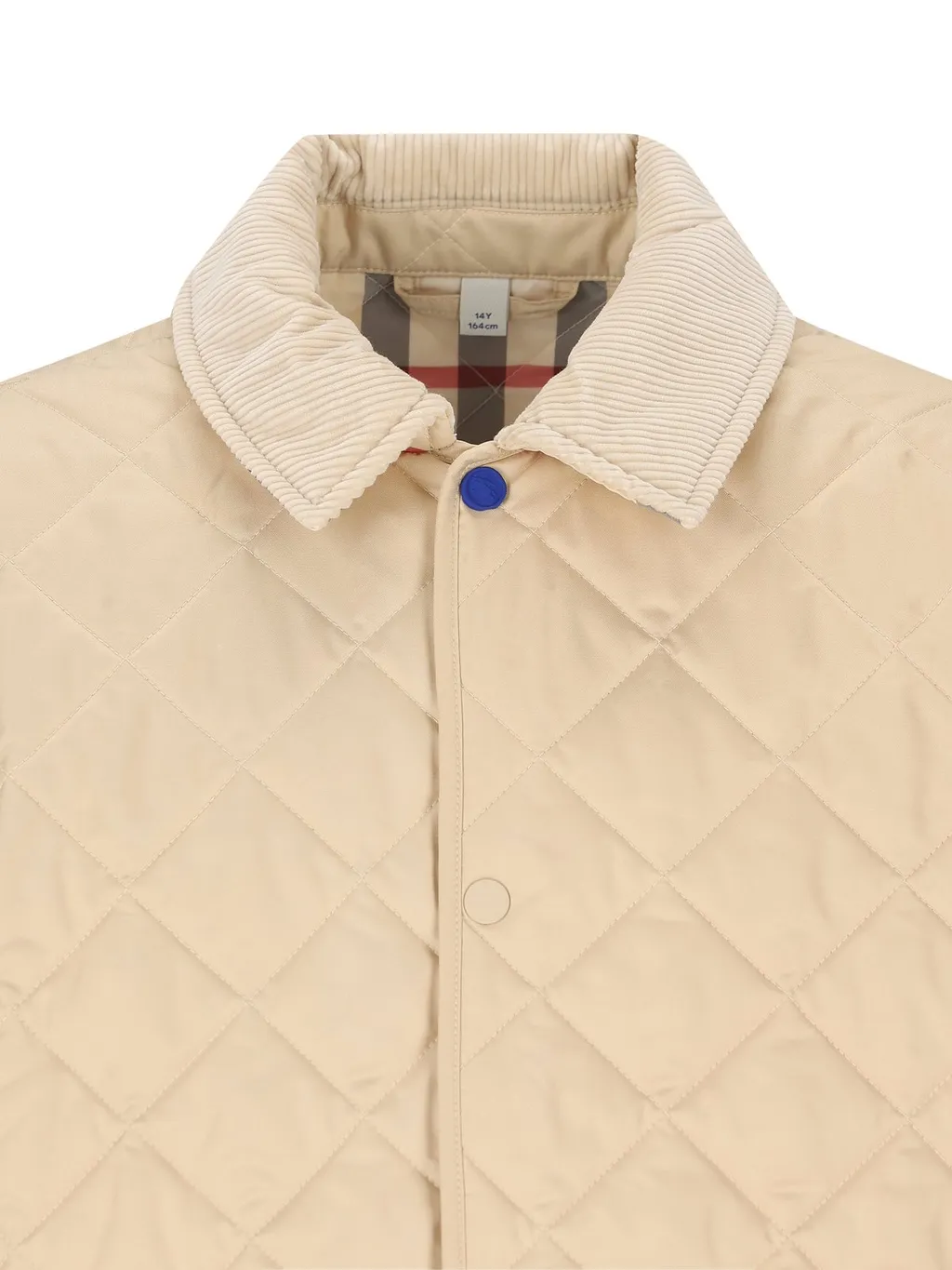 Burberry Kids Diamond-Quilted Press Stud Jacket