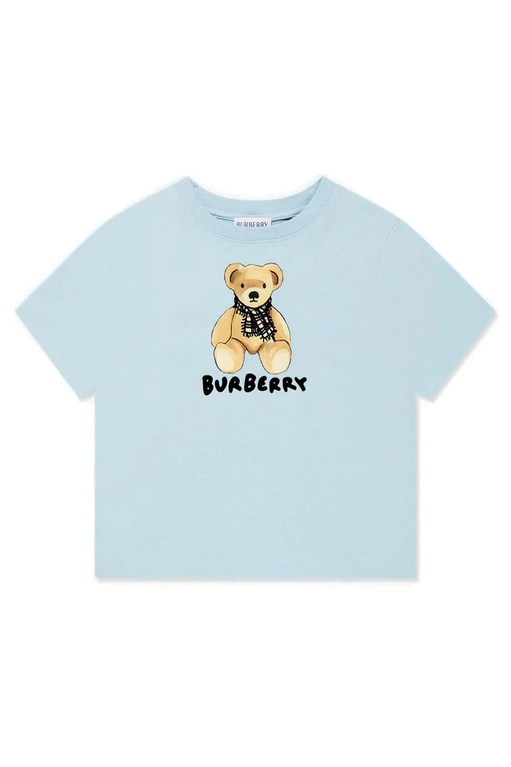 Burberry Kids Teddy Bear Printed Crewneck T-Shirt