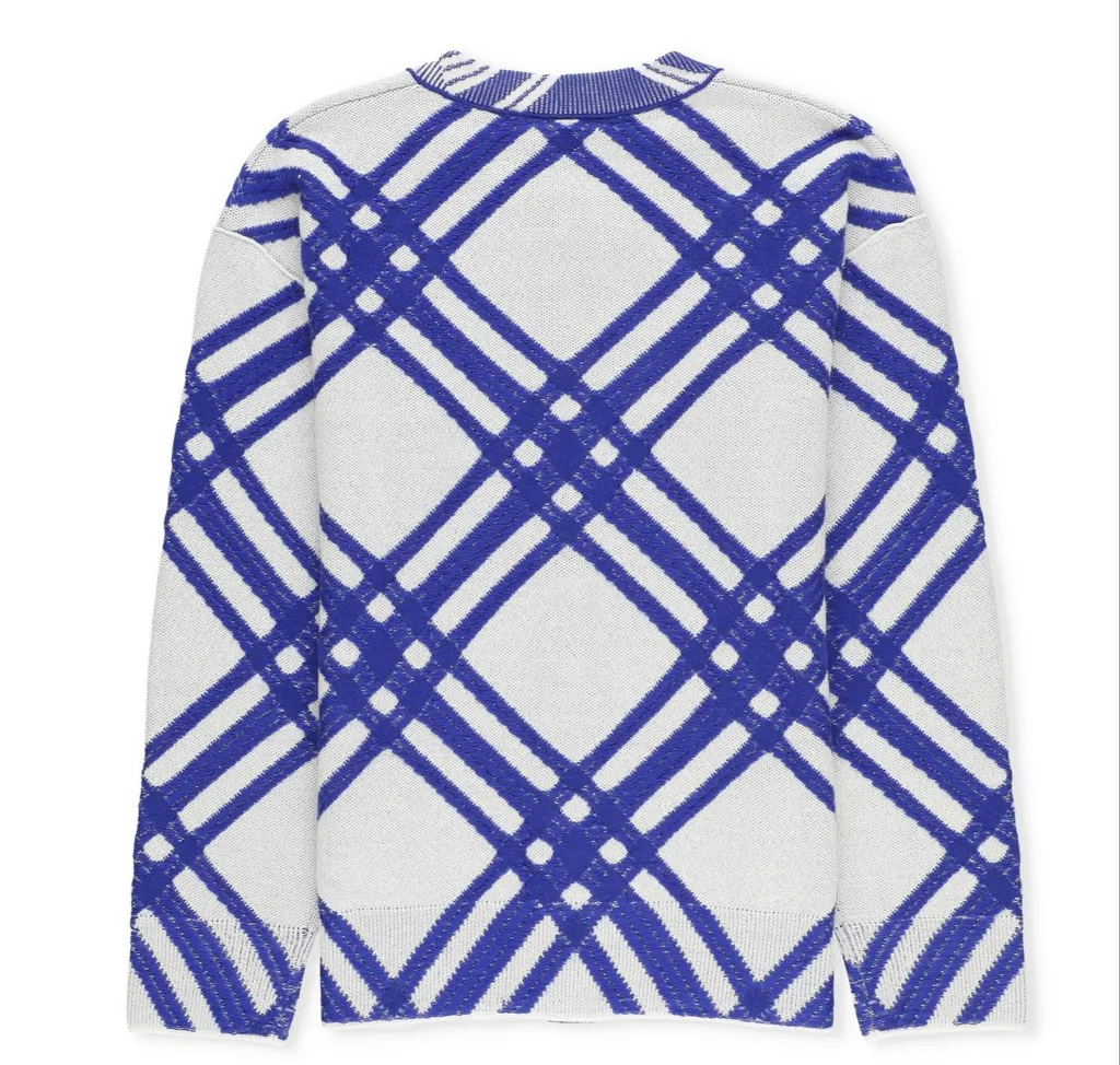 Burberry Kids Checked Crewneck Cardigan