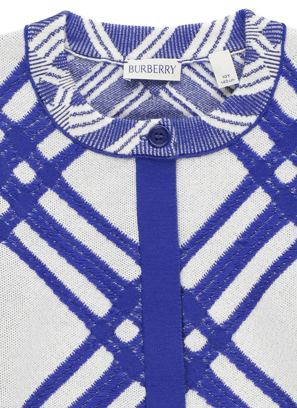 Burberry Kids Checked Crewneck Cardigan