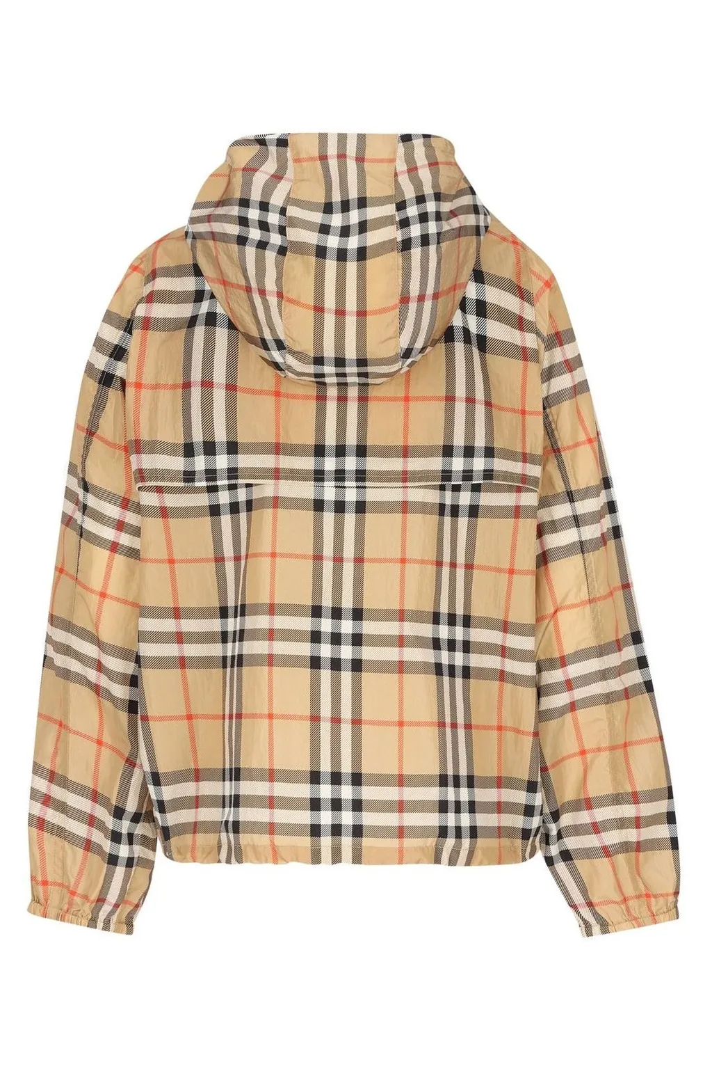 Burberry Kids Checked Hooded Jacket