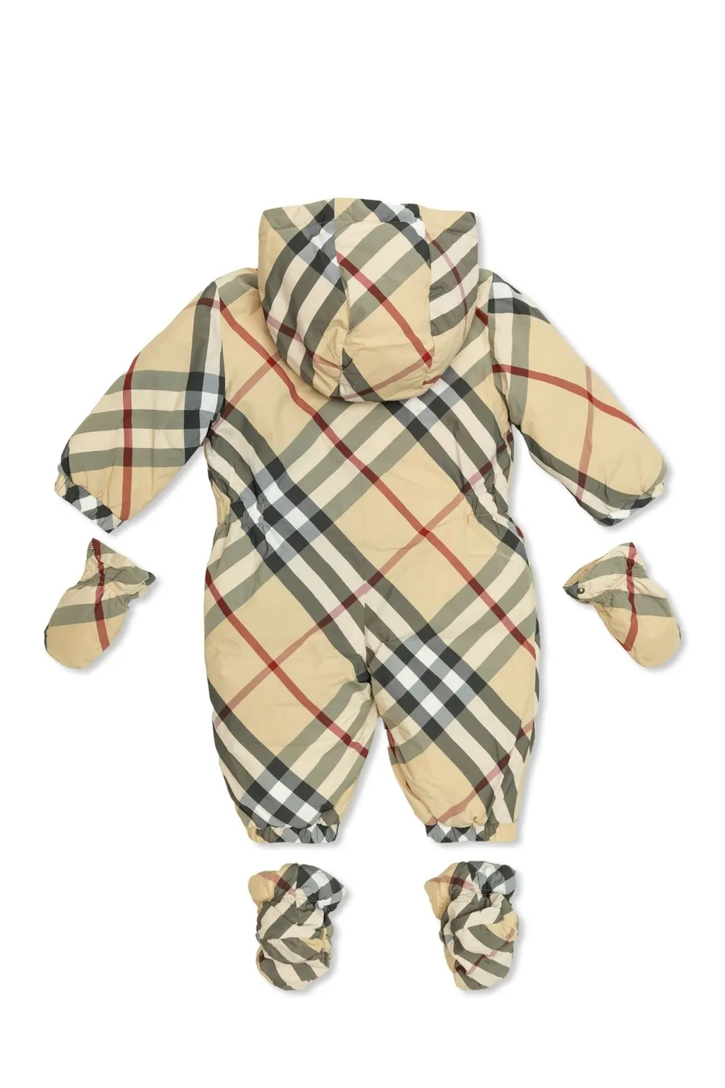 Burberry Kids Checked Down Overalls