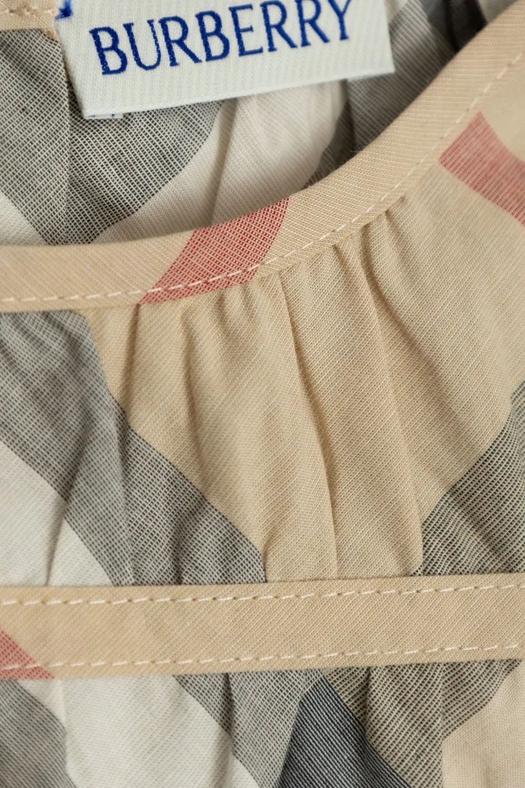 Burberry Kids Checked Crewneck Dress