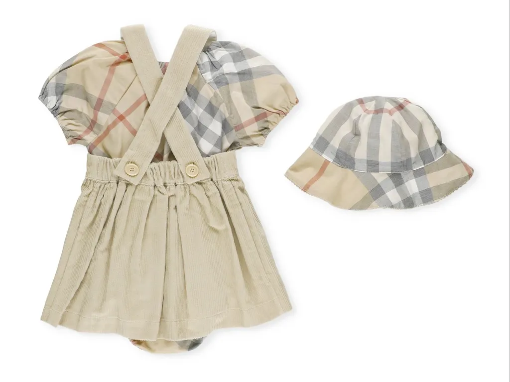 Burberry Kids Checked Three-Piece Baby Gift Set