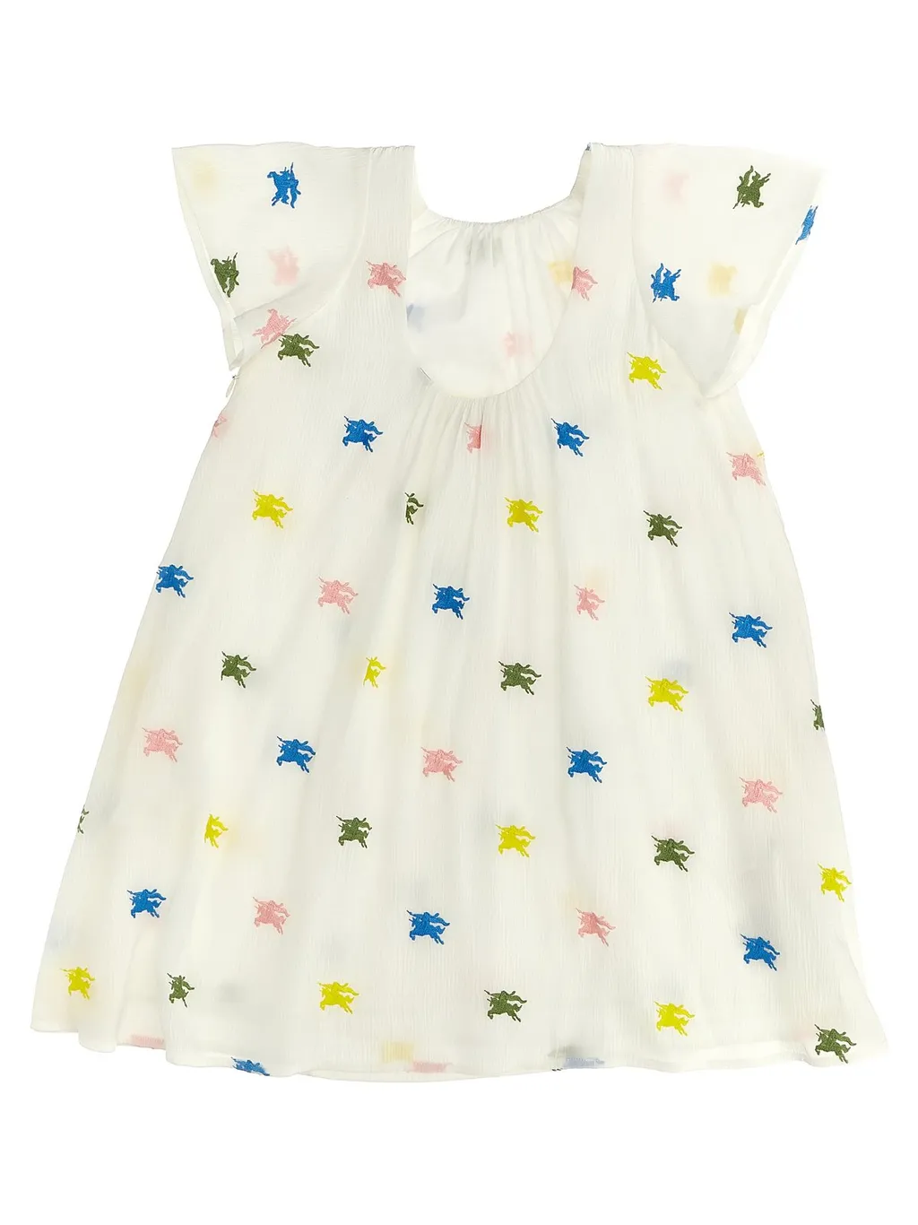 Burberry Kids Danalee Equestrian Knight Motif Midi Dress