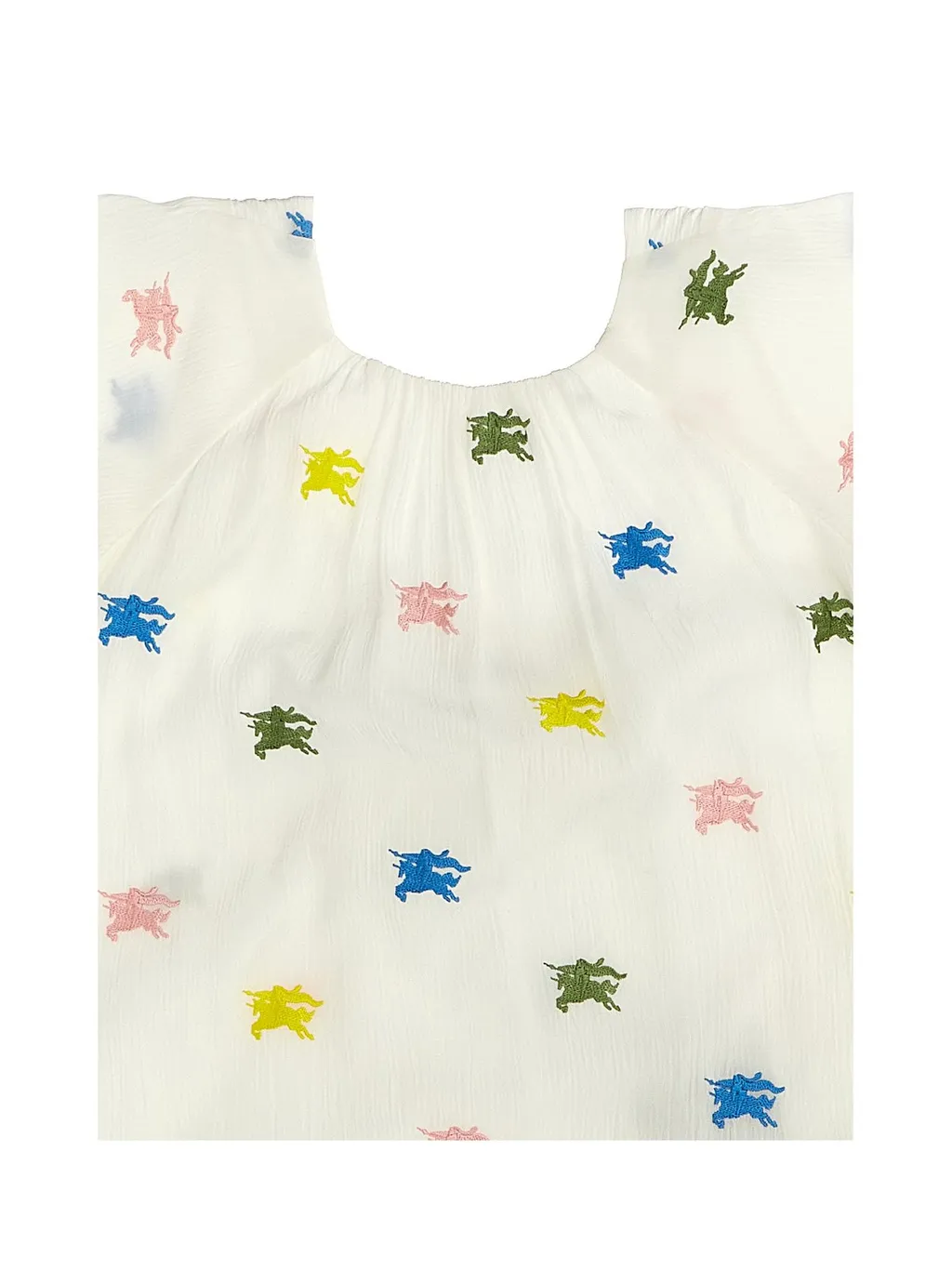 Burberry Kids Danalee Equestrian Knight Motif Midi Dress