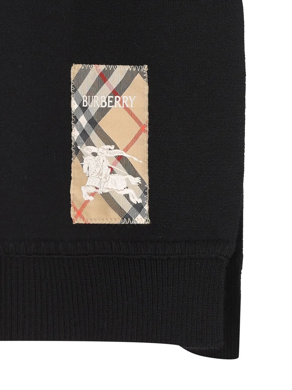 Burberry Kids Logo Patch Knitted Cardigan