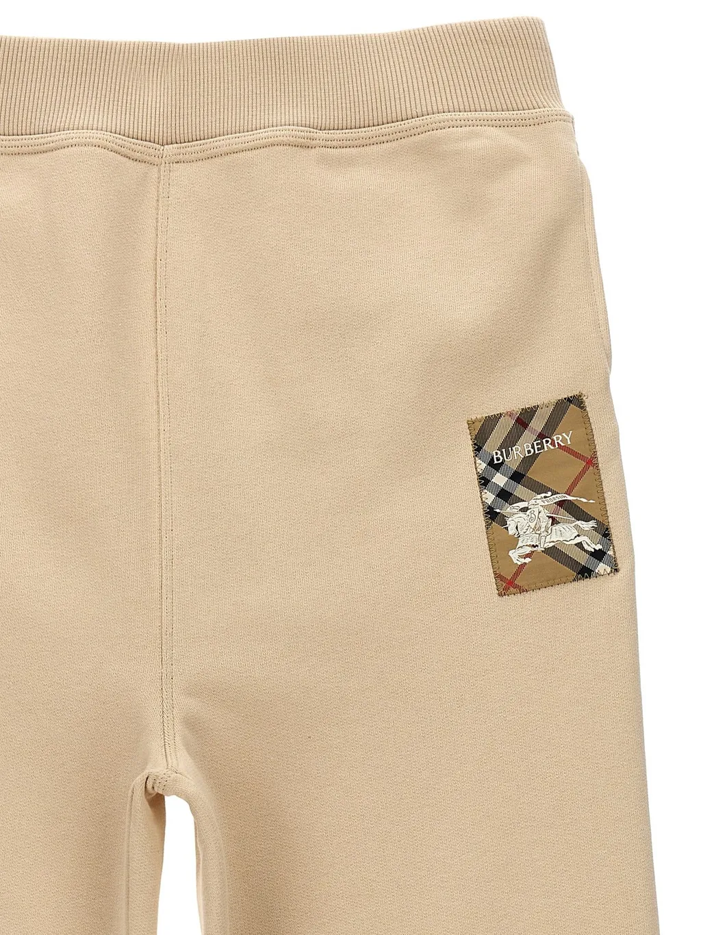 Burberry Kids Logo-Patch Tapered Leg Pants