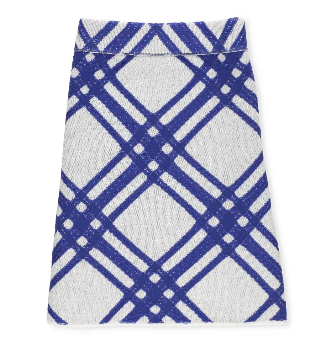 Burberry Kids Checked High-Waist Skirt