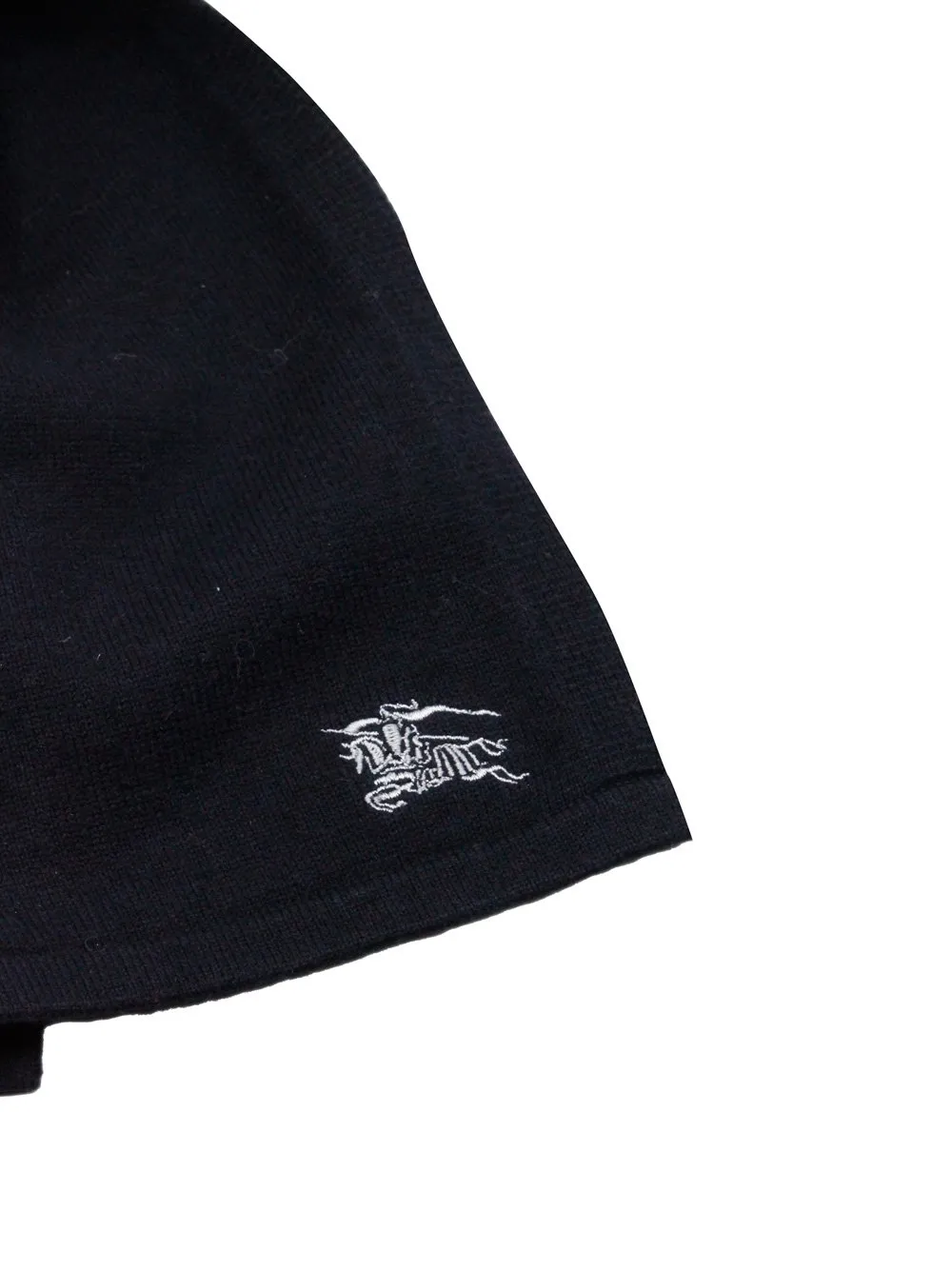 Burberry Kids Logo Embroidered Ribbed Scarf