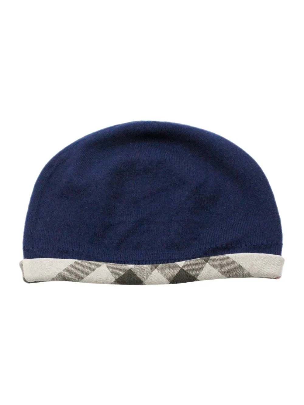Burberry Kids Checked Cuff Ribbed Beanie