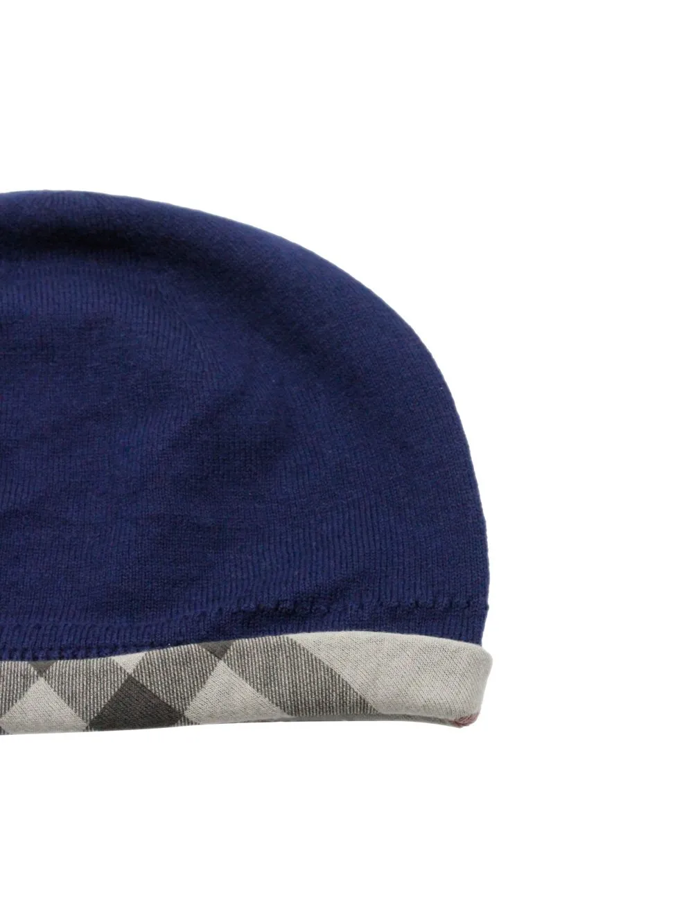 Burberry Kids Checked Cuff Ribbed Beanie