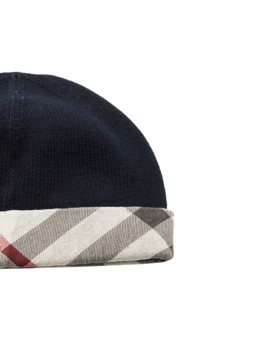 Burberry Kids Checked Cuff Hat