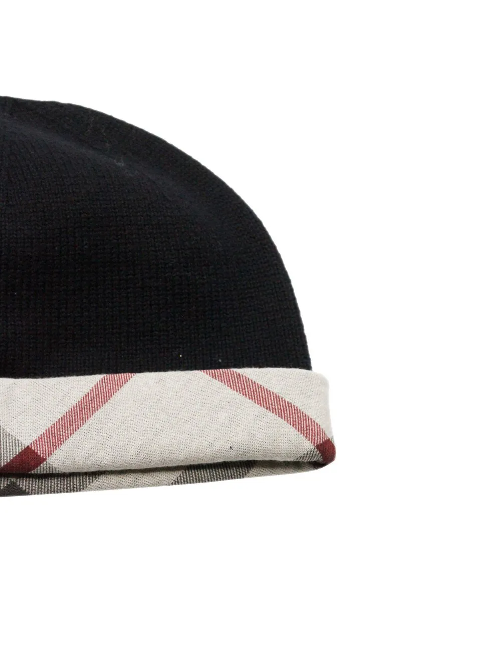 Burberry Kids Checked Cuff Hat