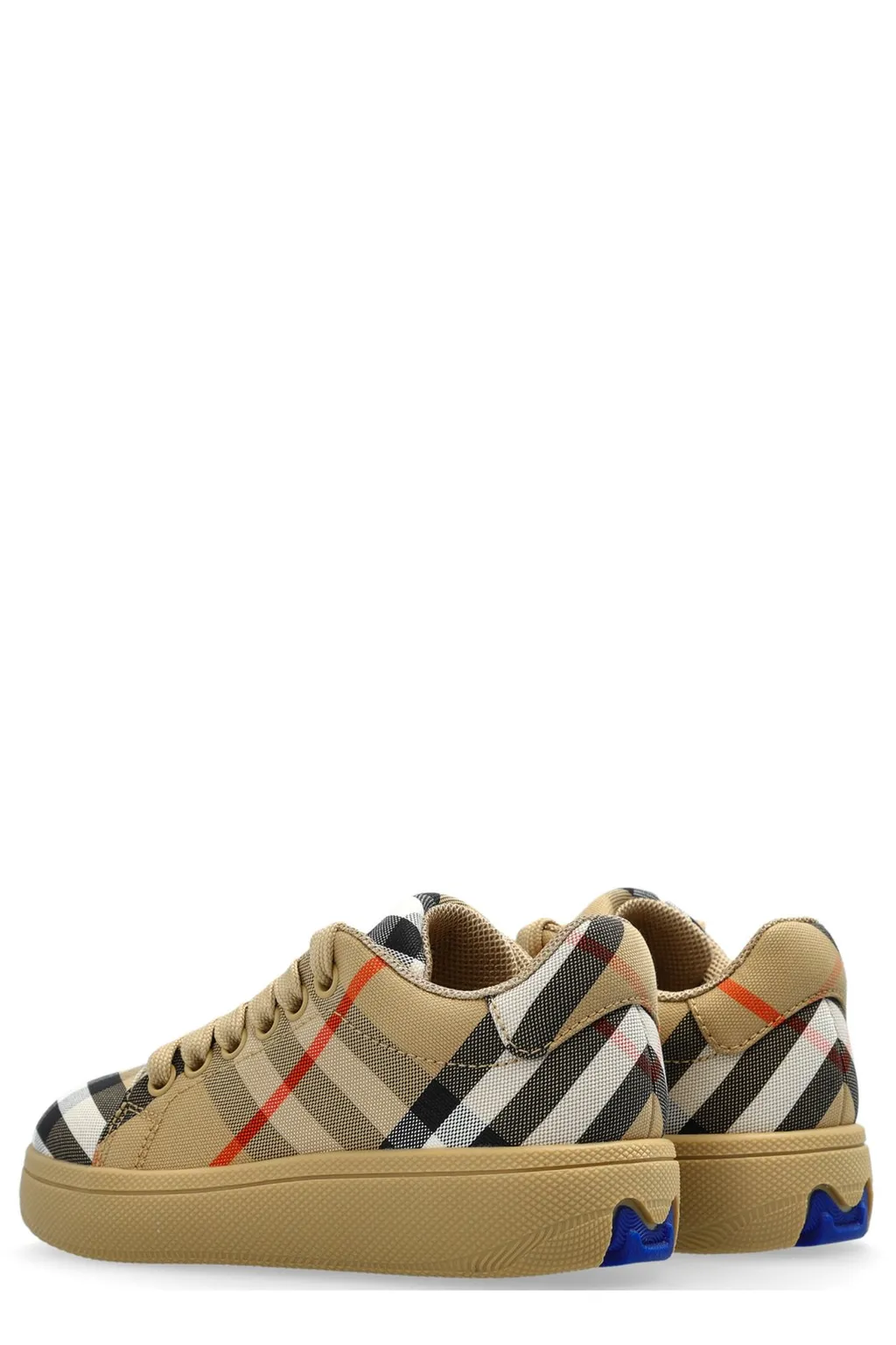Burberry Kids Checkered Lace-Up Sneakers