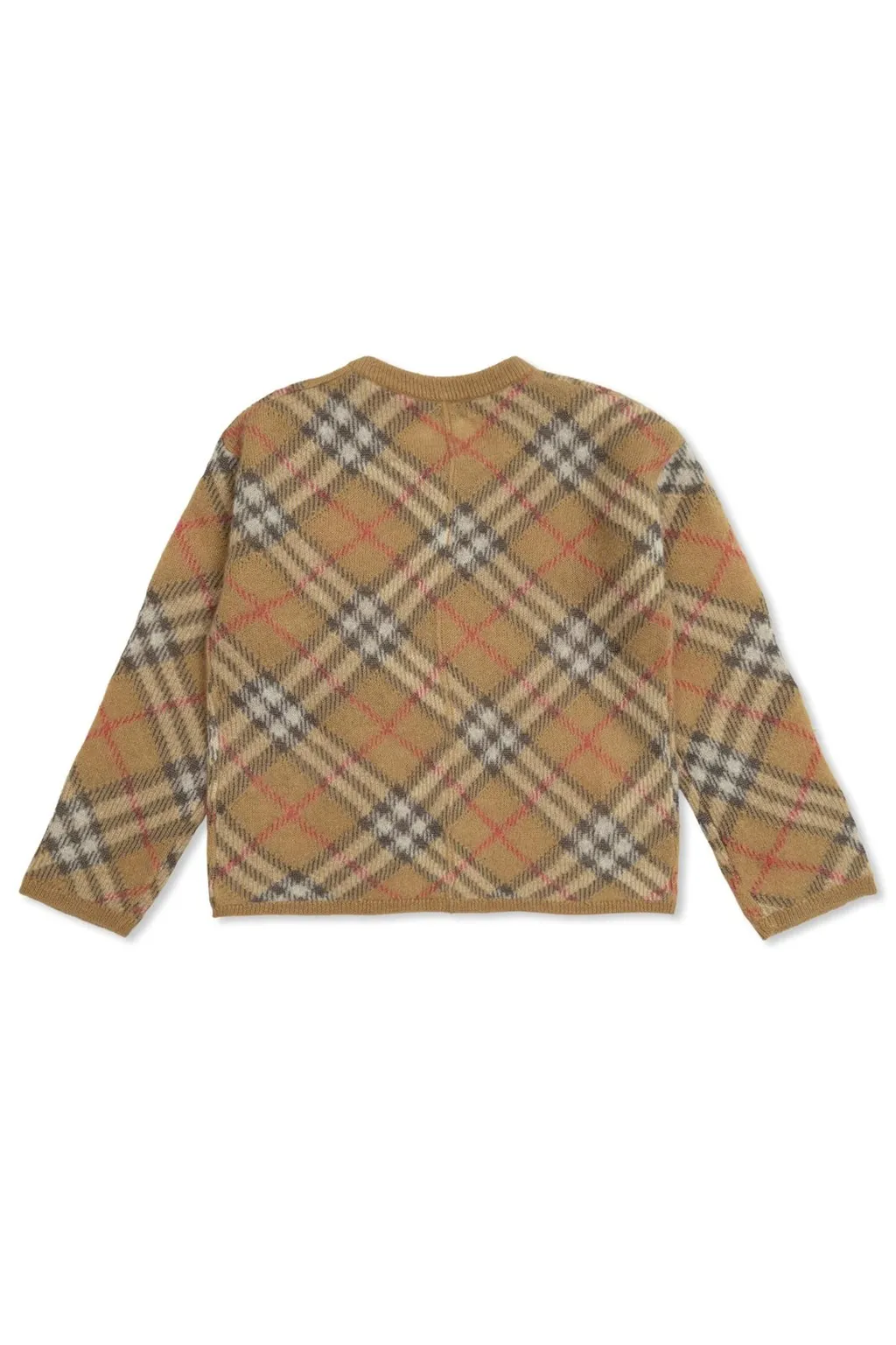 Burberry Kids Checked Button-Up Cardigan