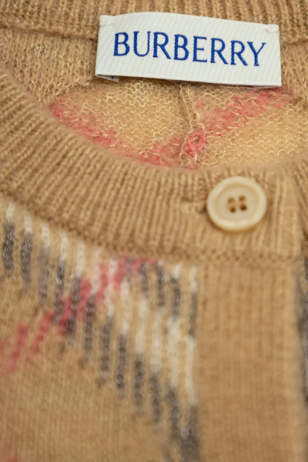 Burberry Kids Checked Button-Up Cardigan