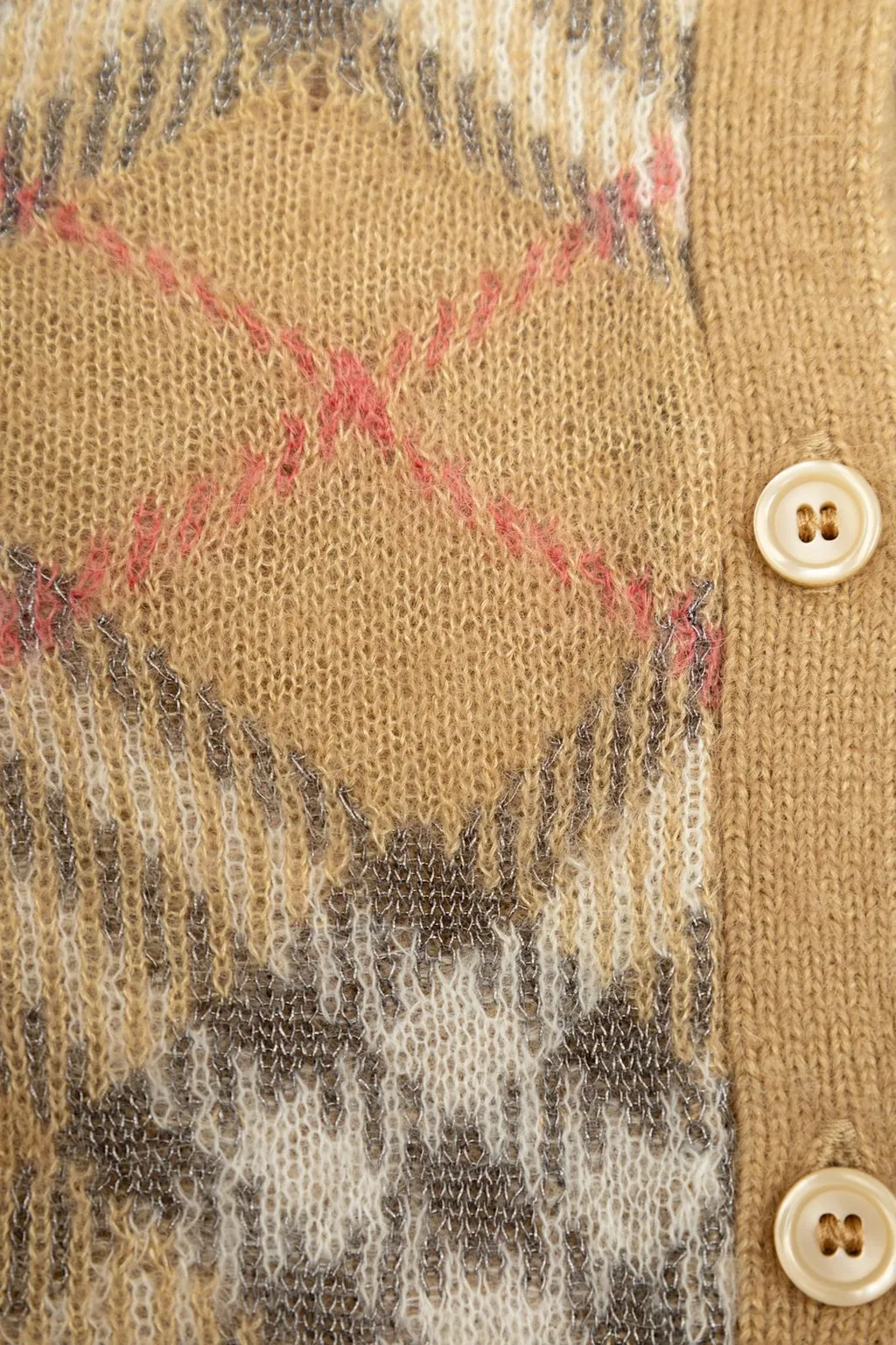 Burberry Kids Checked Button-Up Cardigan