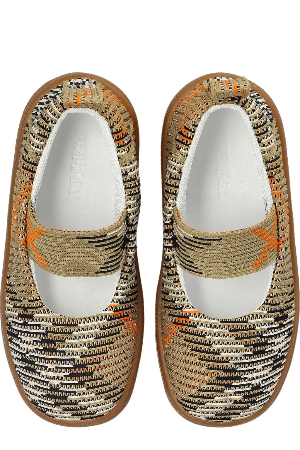 Burberry Kids Checked Mary Jane Shoes