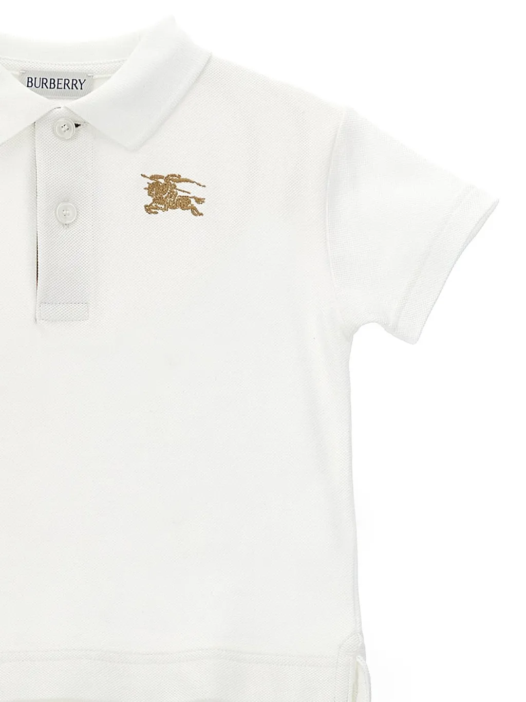 Burberry Kids Logo Embroidered Short-Sleeved Polo Shirt