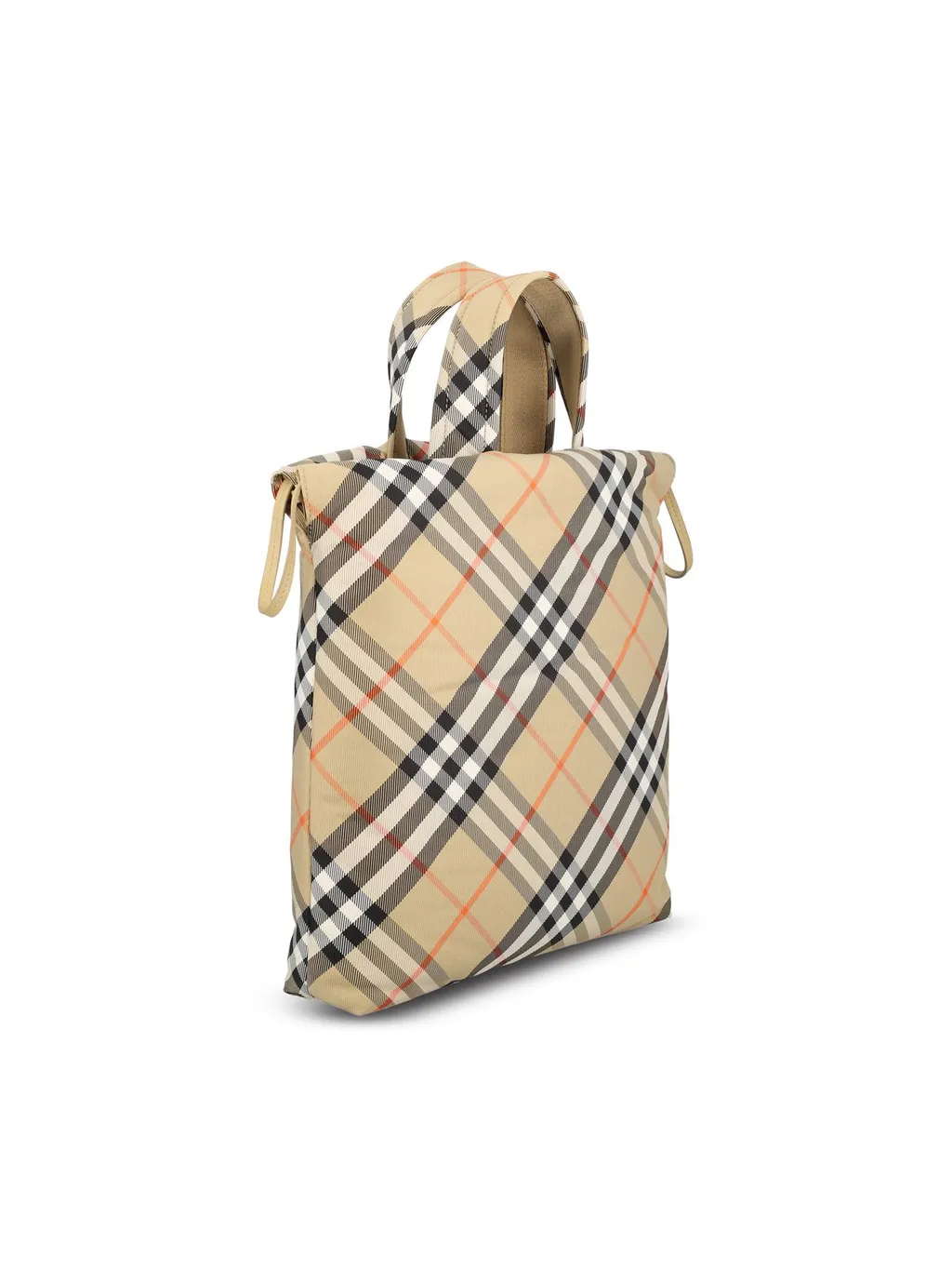 Burberry Kids Checked Drawstring Tote Bag