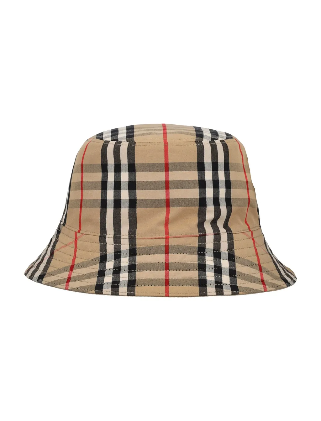 Burberry Kids Checked Eyelet Detailed Reversible Bucket Hat