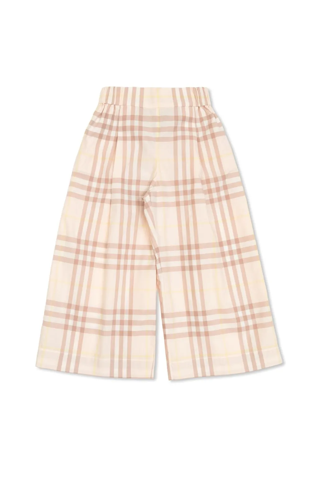 Burberry Kids Checked Wide Leg Trousers