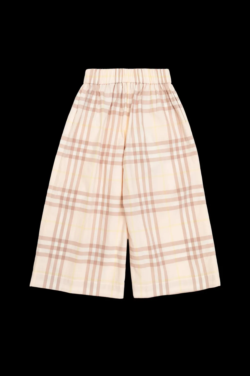 Burberry Kids Checked Wide Leg Trousers