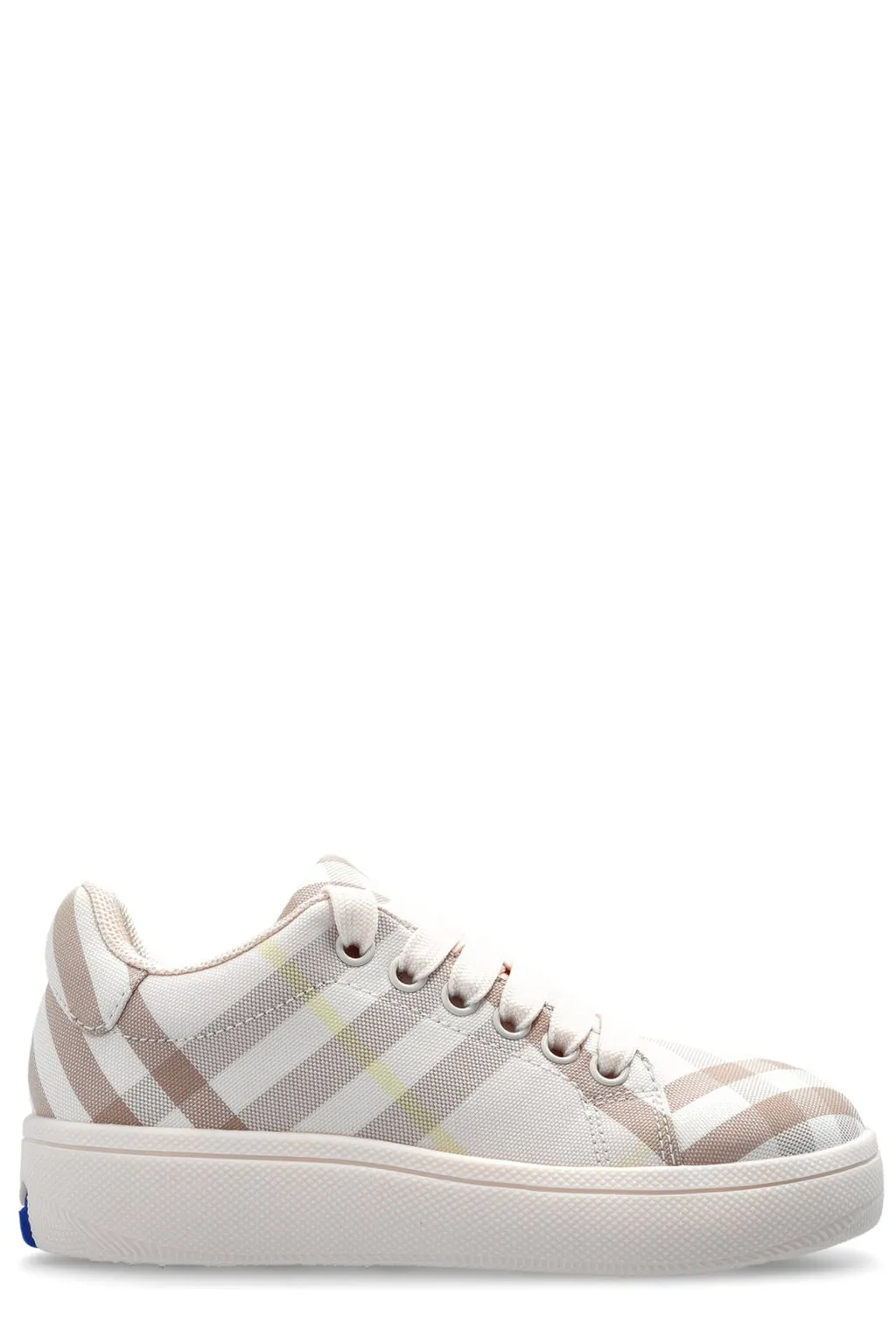Burberry Kids Checked Lace-Up Sneakers