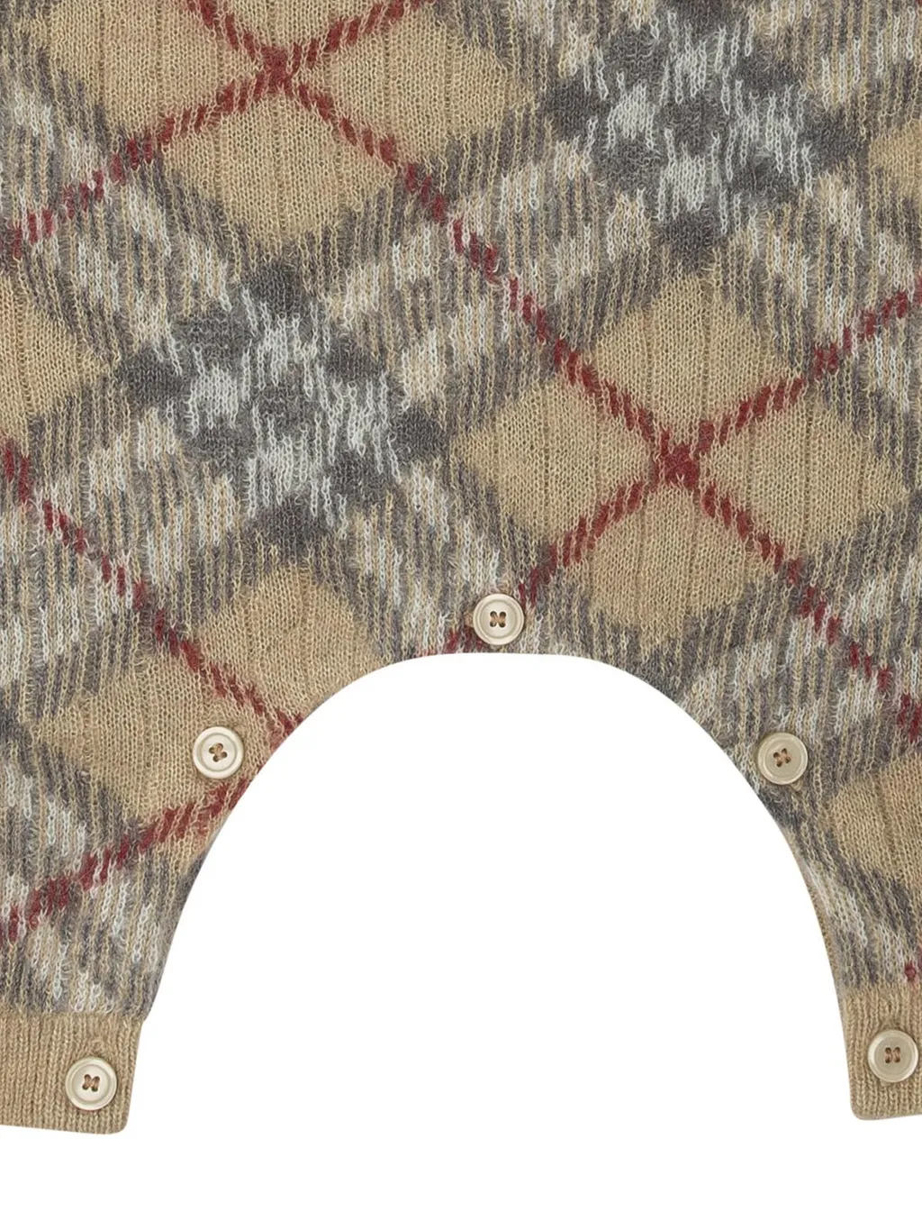 Burberry Kids Checked Crewneck Rompers