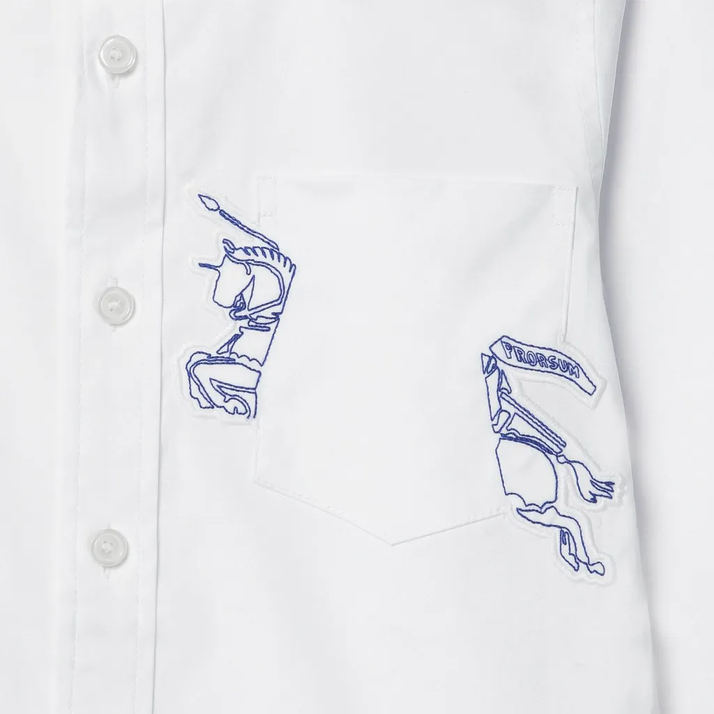 Burberry Kids Embroidered Button-Up Shirt