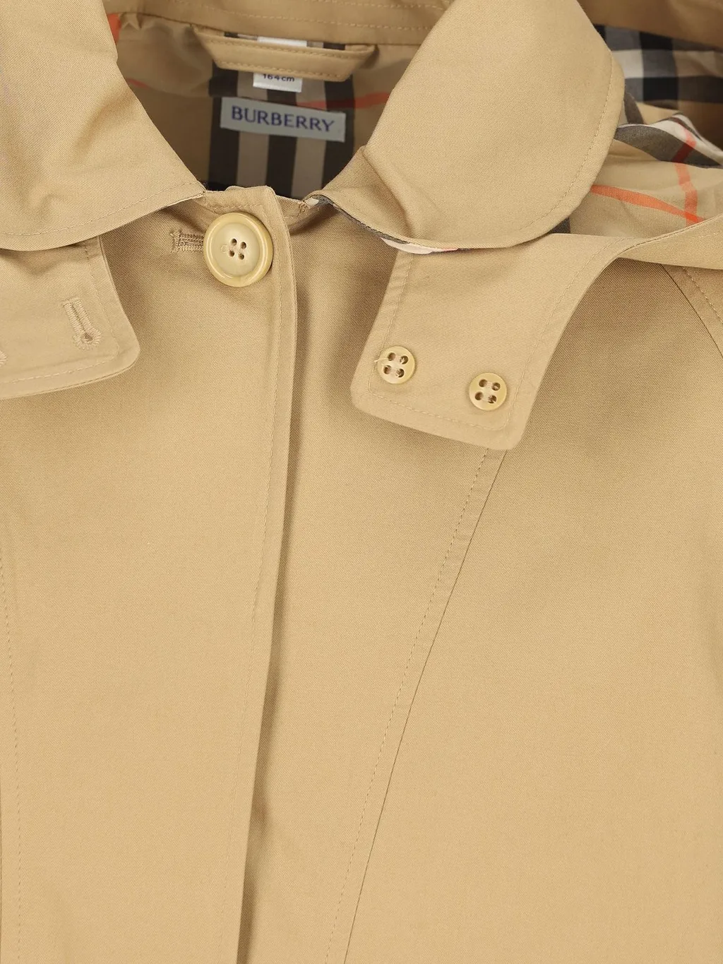 Burberry Kids Hooded Trench Coat