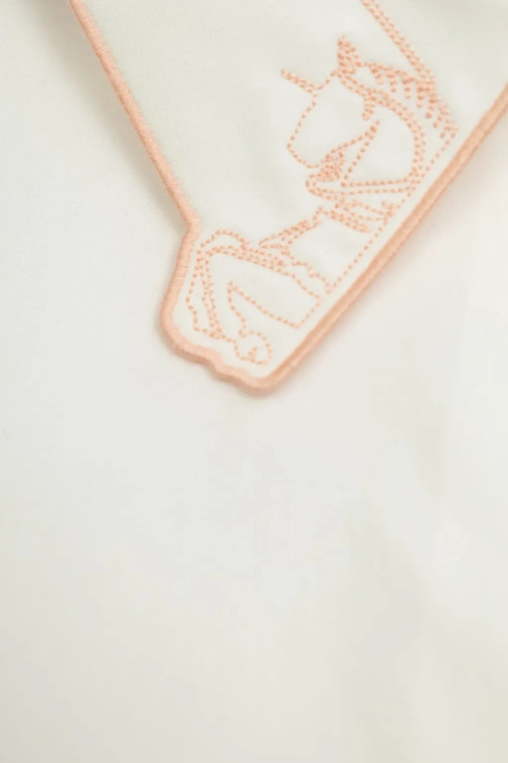 Burberry Kids Long Sleeved Embroidered Collar Shirt