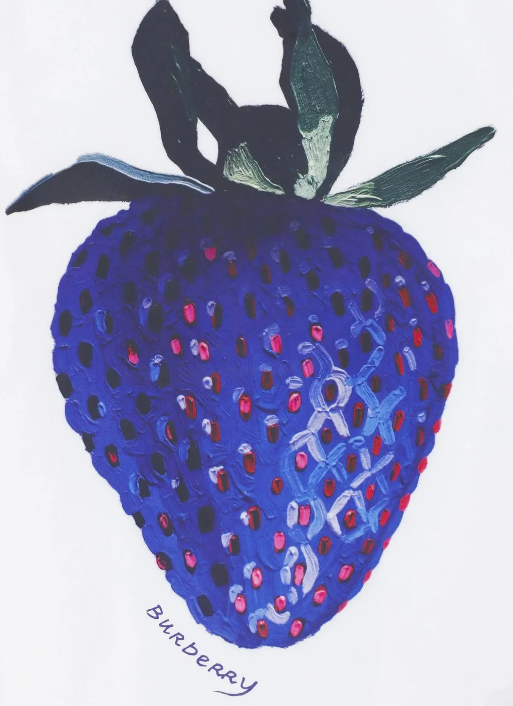 Burberry Kids Strawberry Printed Crewneck T-Shirt