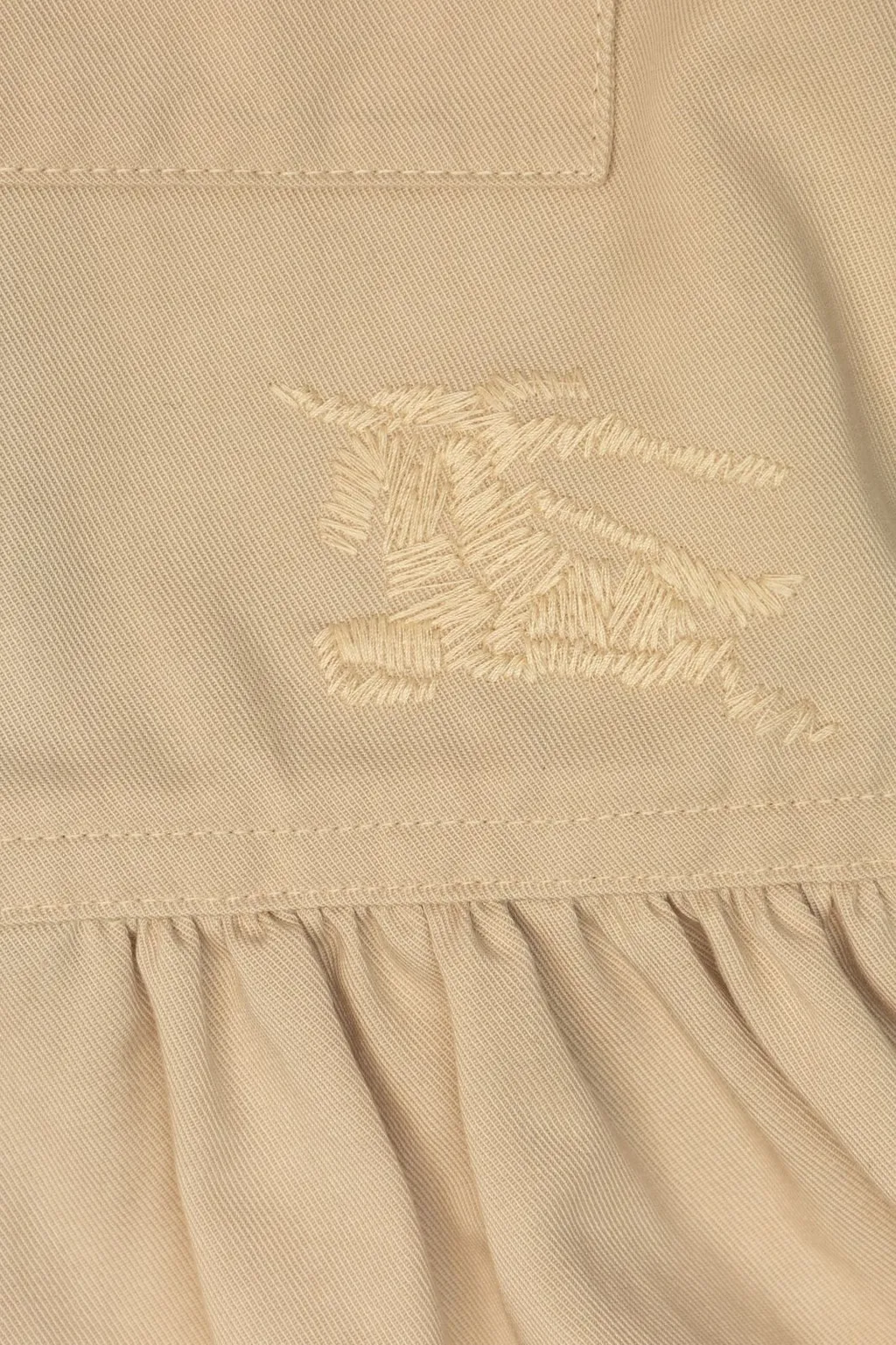 Burberry Kids Logo Embroidered Zipped Dress