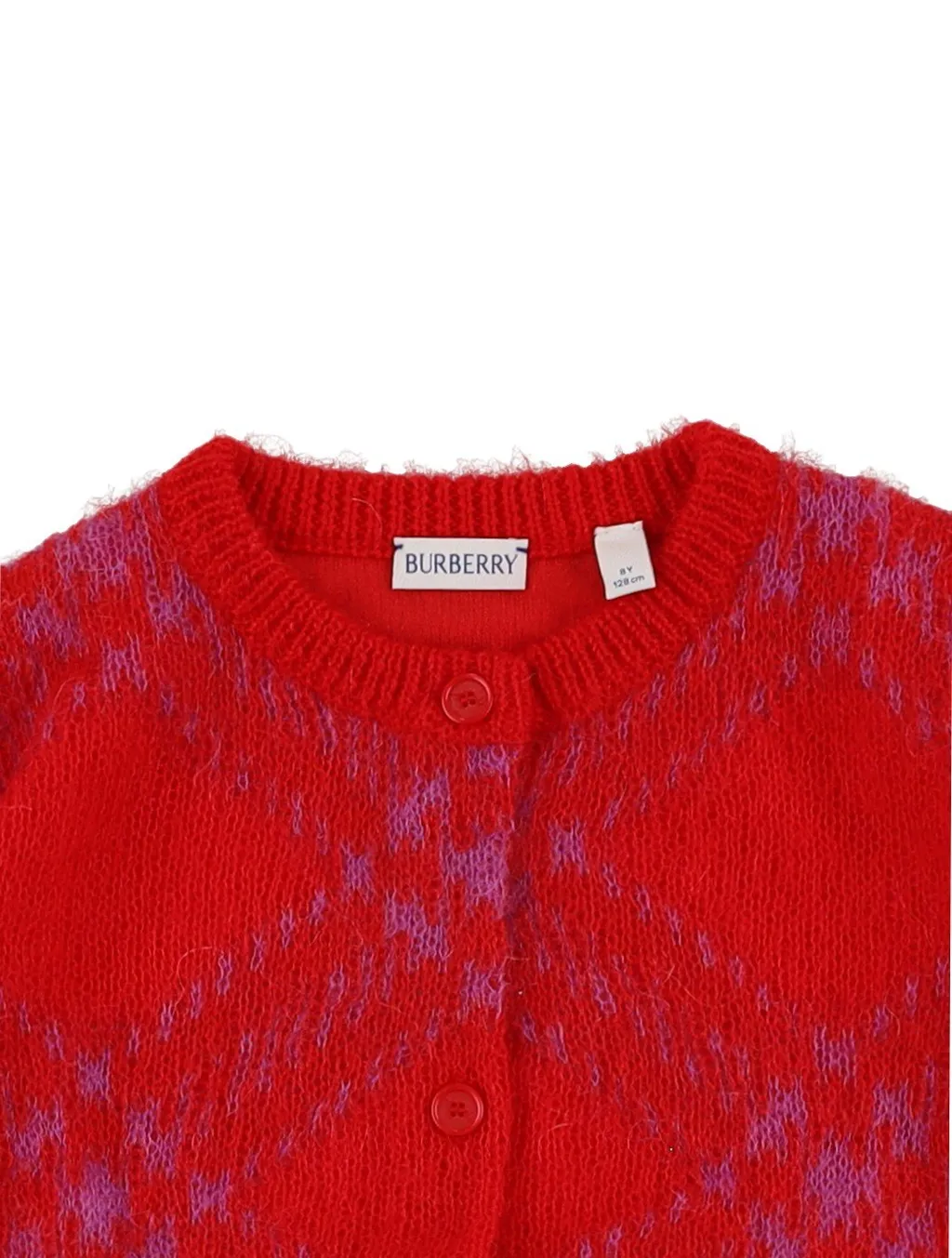 Burberry Kids Checkered Buttoned Cardigan