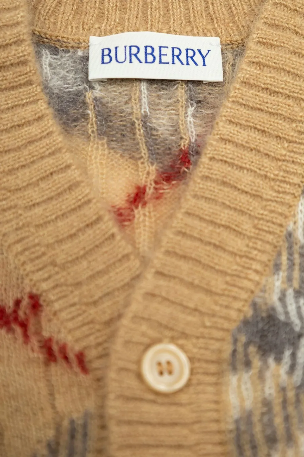 Burberry Kids Checked Button-Up Cardigan