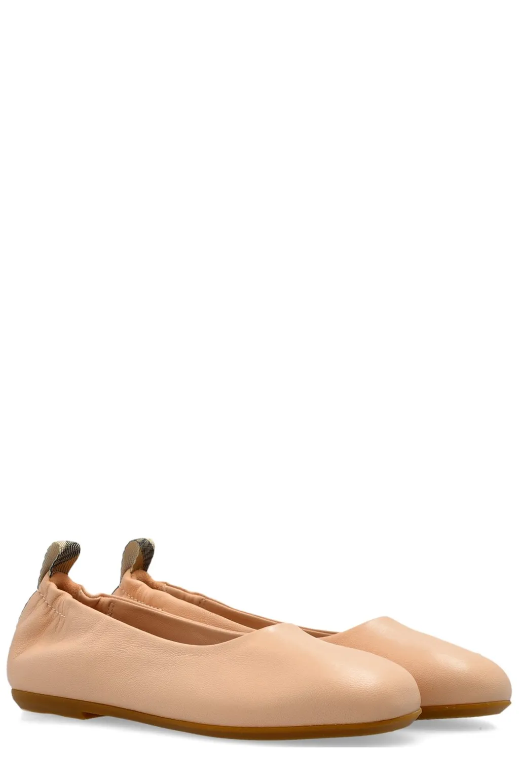 Burberry Kids Round-Toe Slip-On Ballerina Shoes