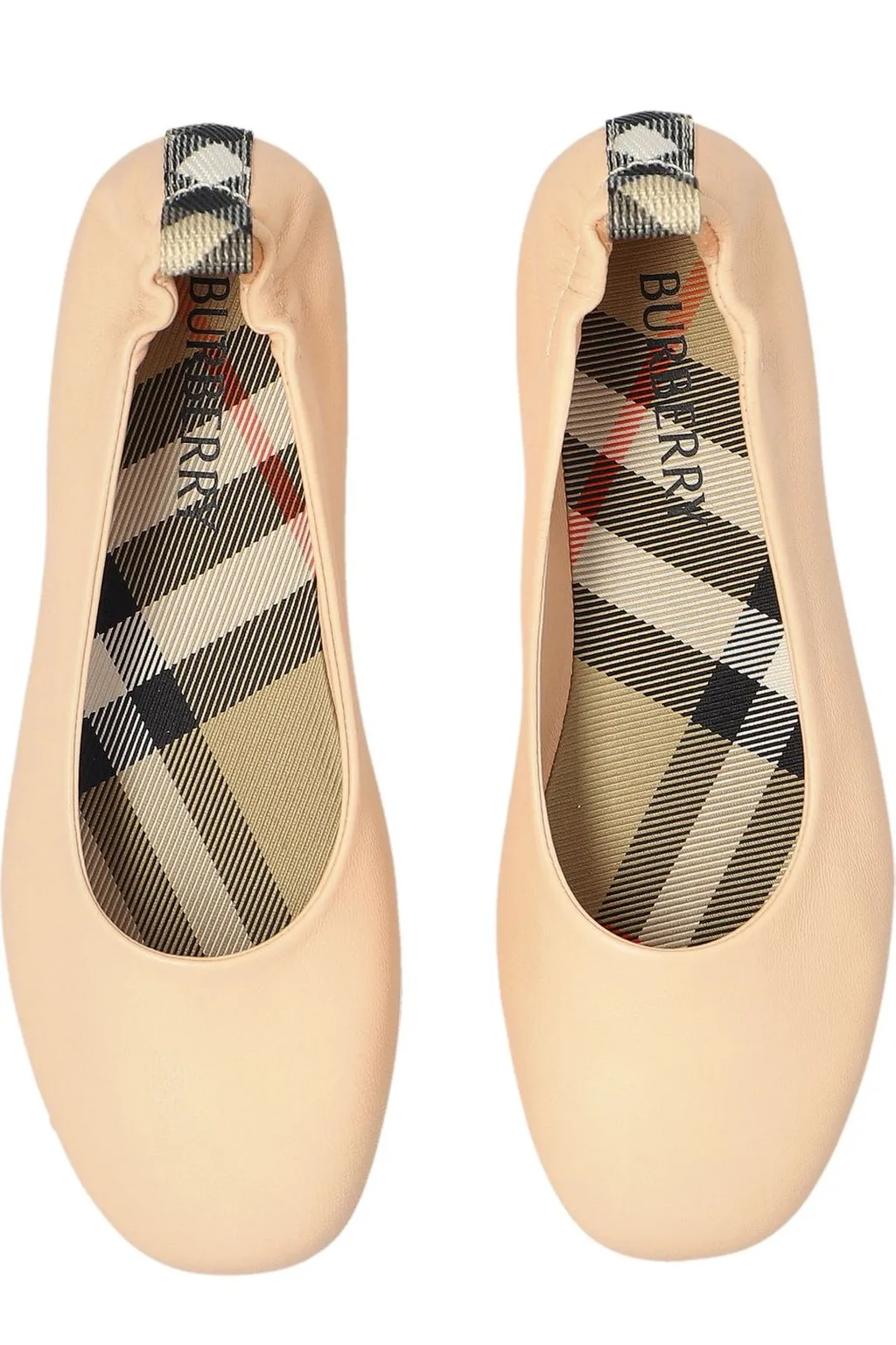 Burberry Kids Round-Toe Slip-On Ballerina Shoes