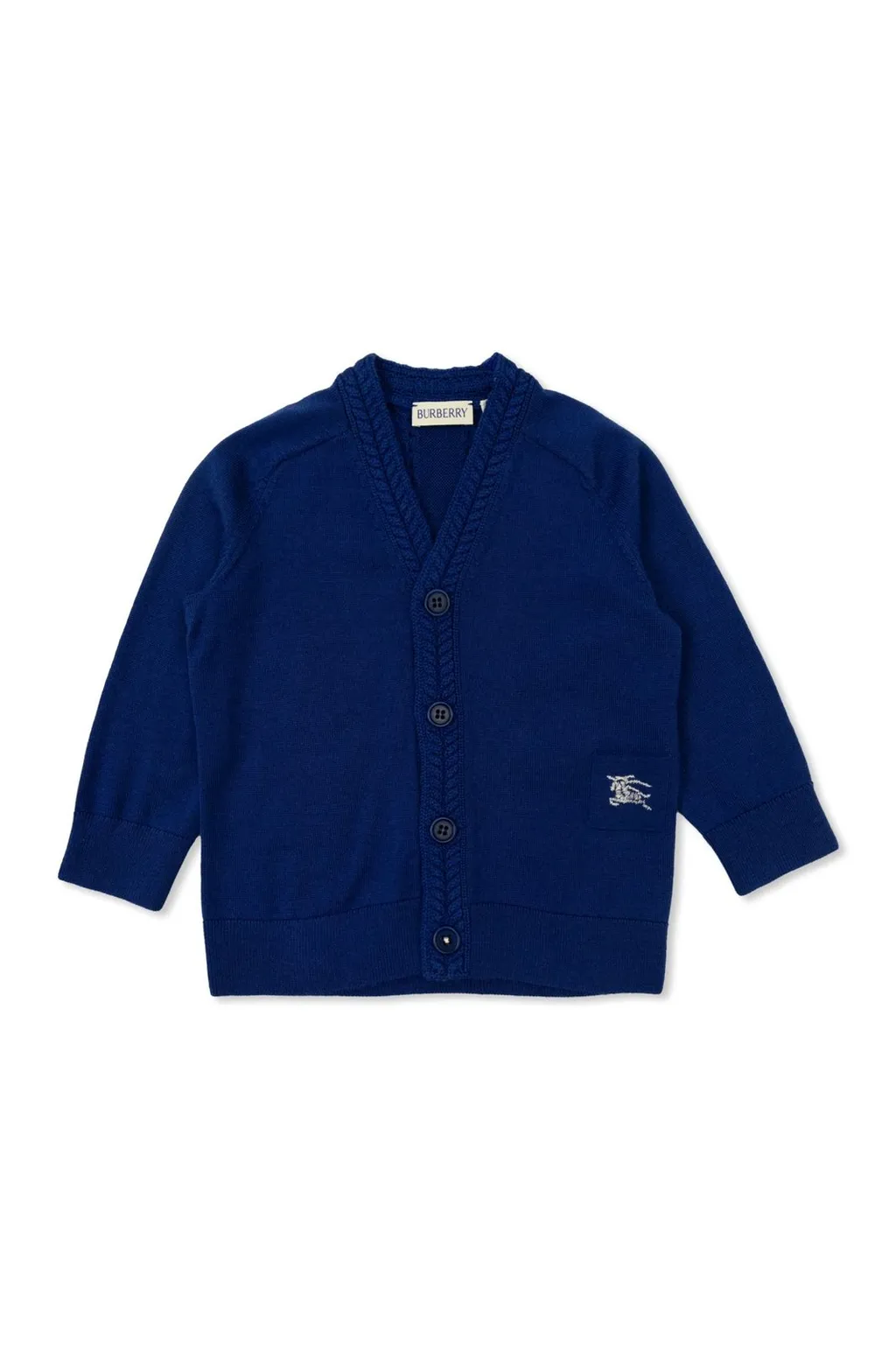 Burberry Kids Ekd-Embroidered Button-Up Cardigan