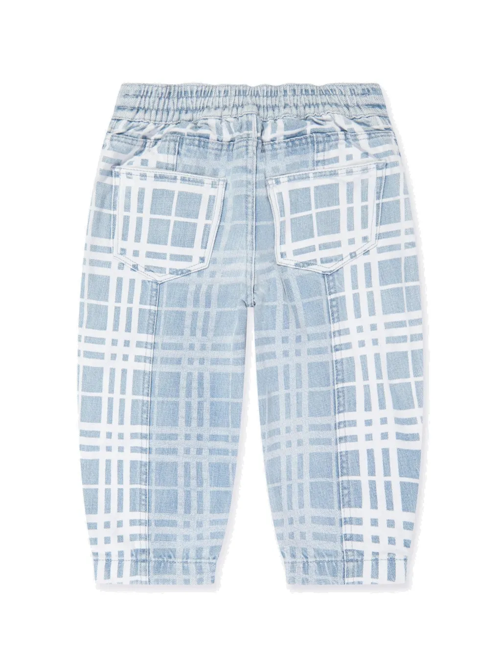 Burberry Kids Checked Tapered-Leg Jeans