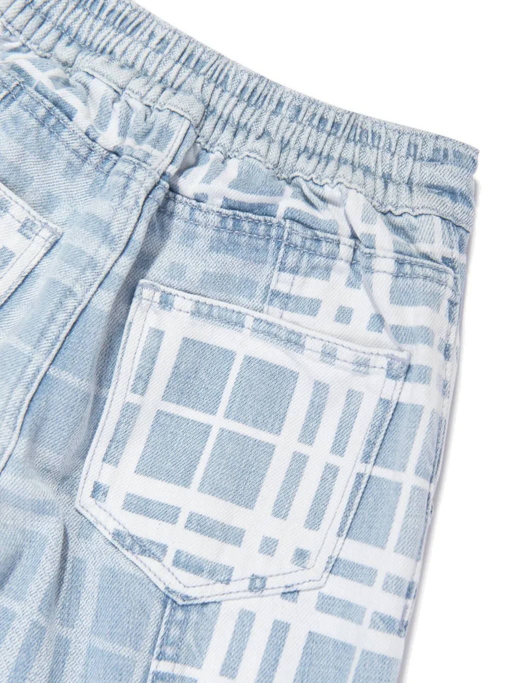 Burberry Kids Checked Tapered-Leg Jeans