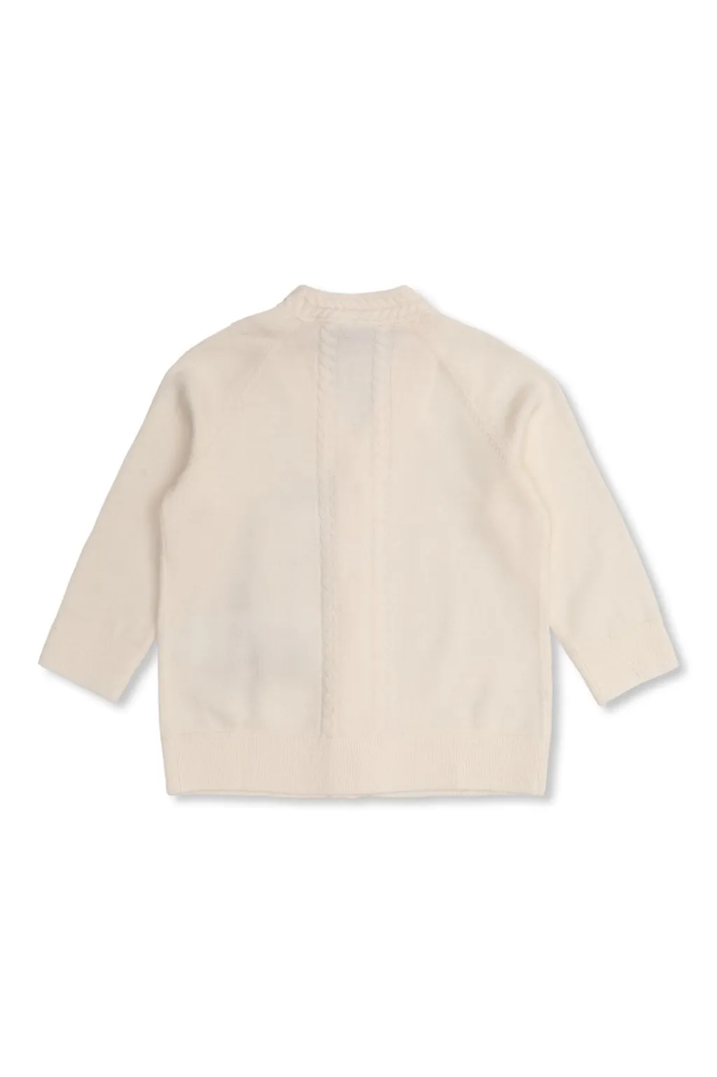 Burberry Kids Logo Embroidered Knit Cardigan