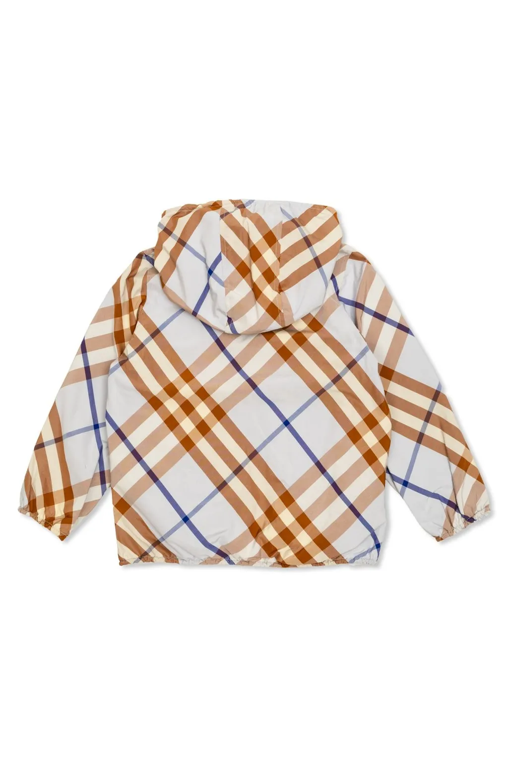 Burberry Kids Checked Hooded Reversible Jacket