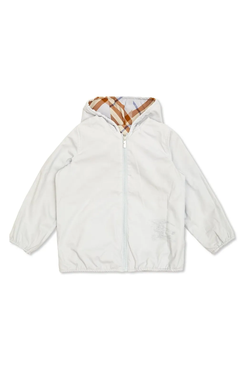 Burberry Kids Checked Hooded Reversible Jacket
