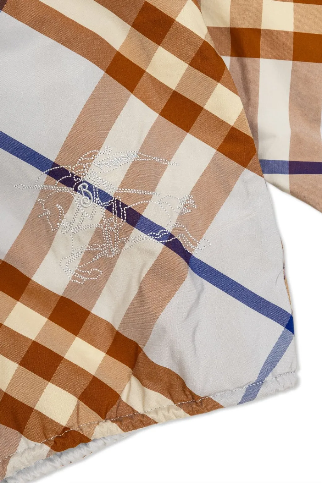 Burberry Kids Checked Hooded Reversible Jacket