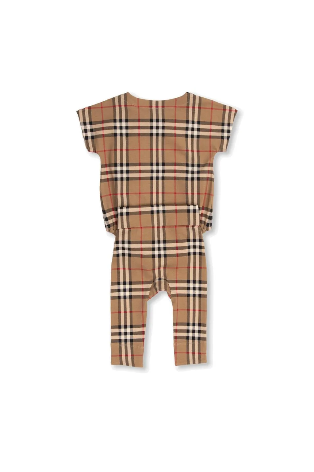 Burberry Kids Checked Crewneck Babygrow Set