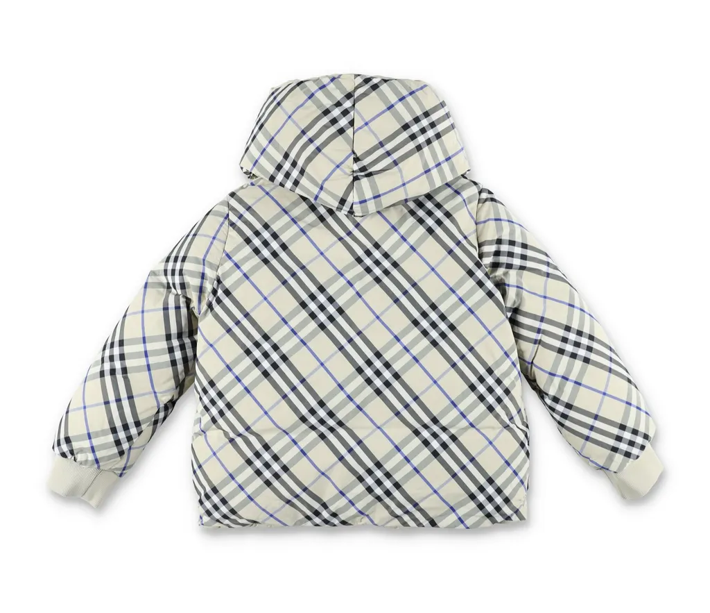 Burberry Kids Reversible Checked Hooded Jacket