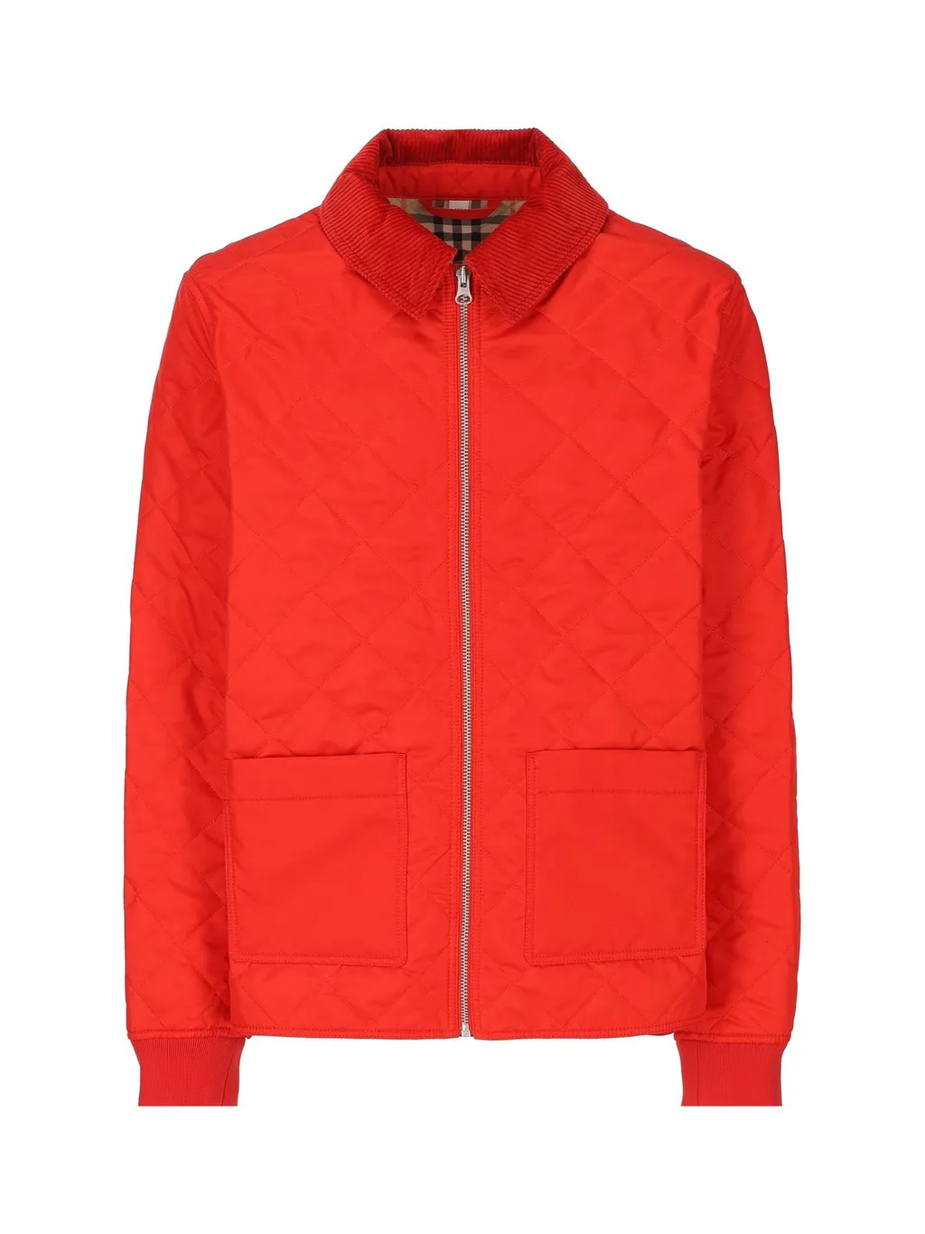 Burberry Kids Corduroy-Collar Quilted Zipped Jacket